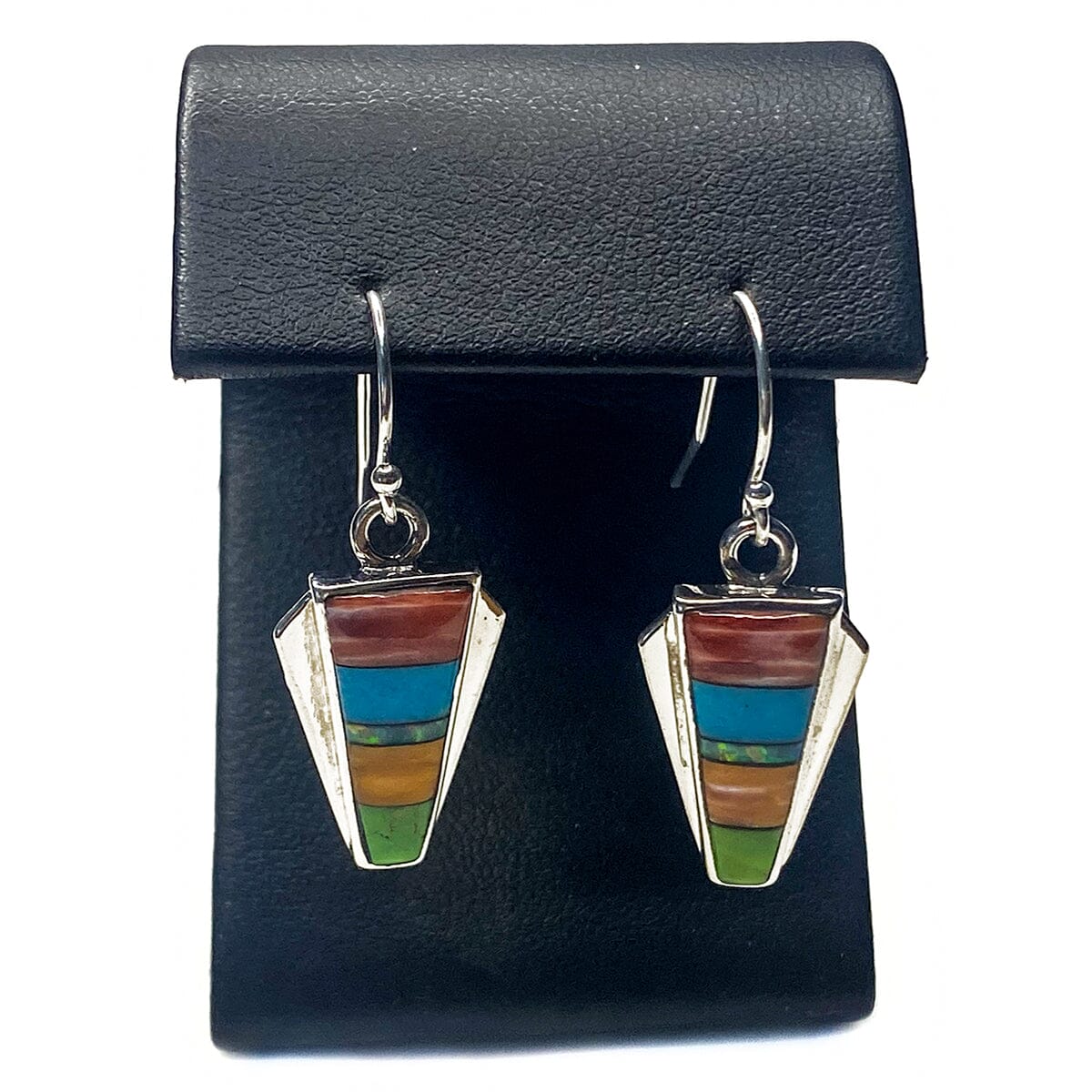 Great Lakes Boutique Silver &amp; Stone Inlay Earrings