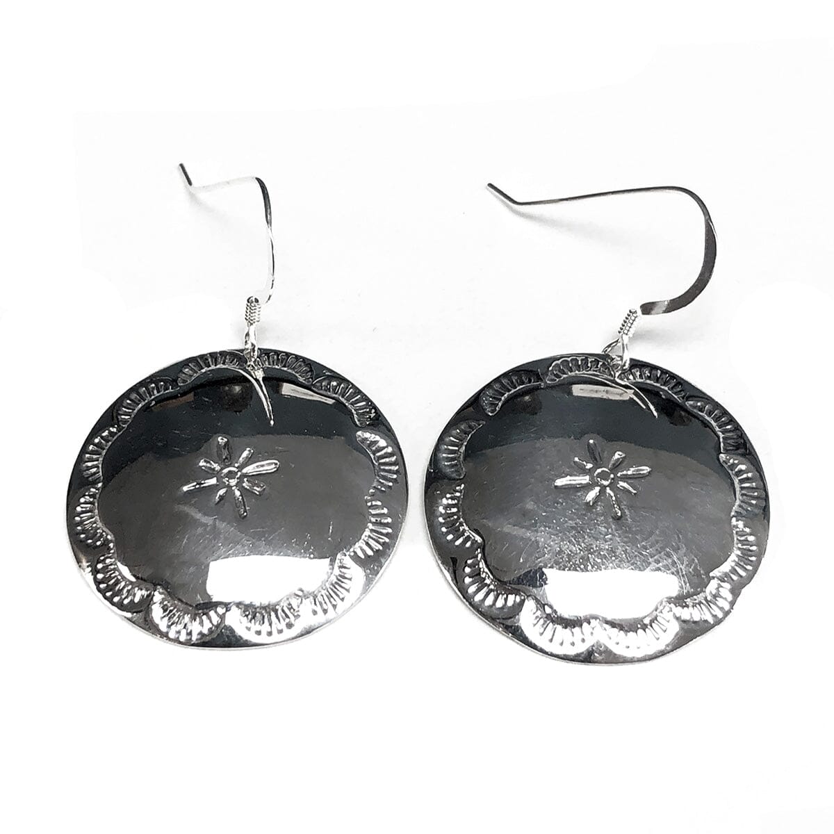 Great Lakes Coin Silver Shield Earrings