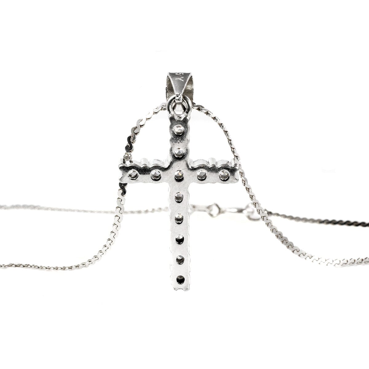 Great Lakes Boutique Silver &amp; Cubic Zirconia Cross Necklace