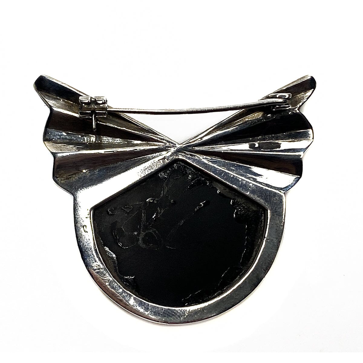 Great Lakes Boutique Silver &amp; Onyx Brooch