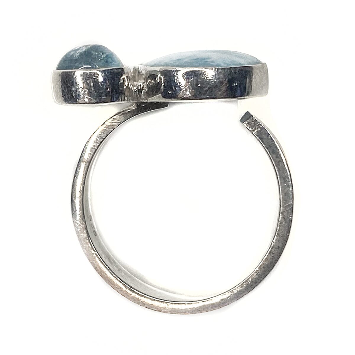 Great Lakes Boutique Adjustable Silver Larimar &amp; Aquamarine Ring