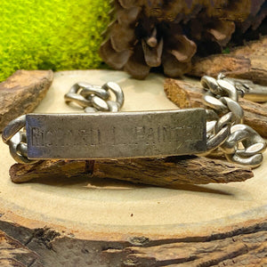 Silver Military ID Bracelet - Great Lakes Boutique