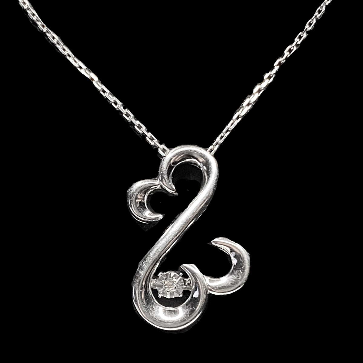 Great Lakes Boutique Silver &amp; Floating Diamond Necklace