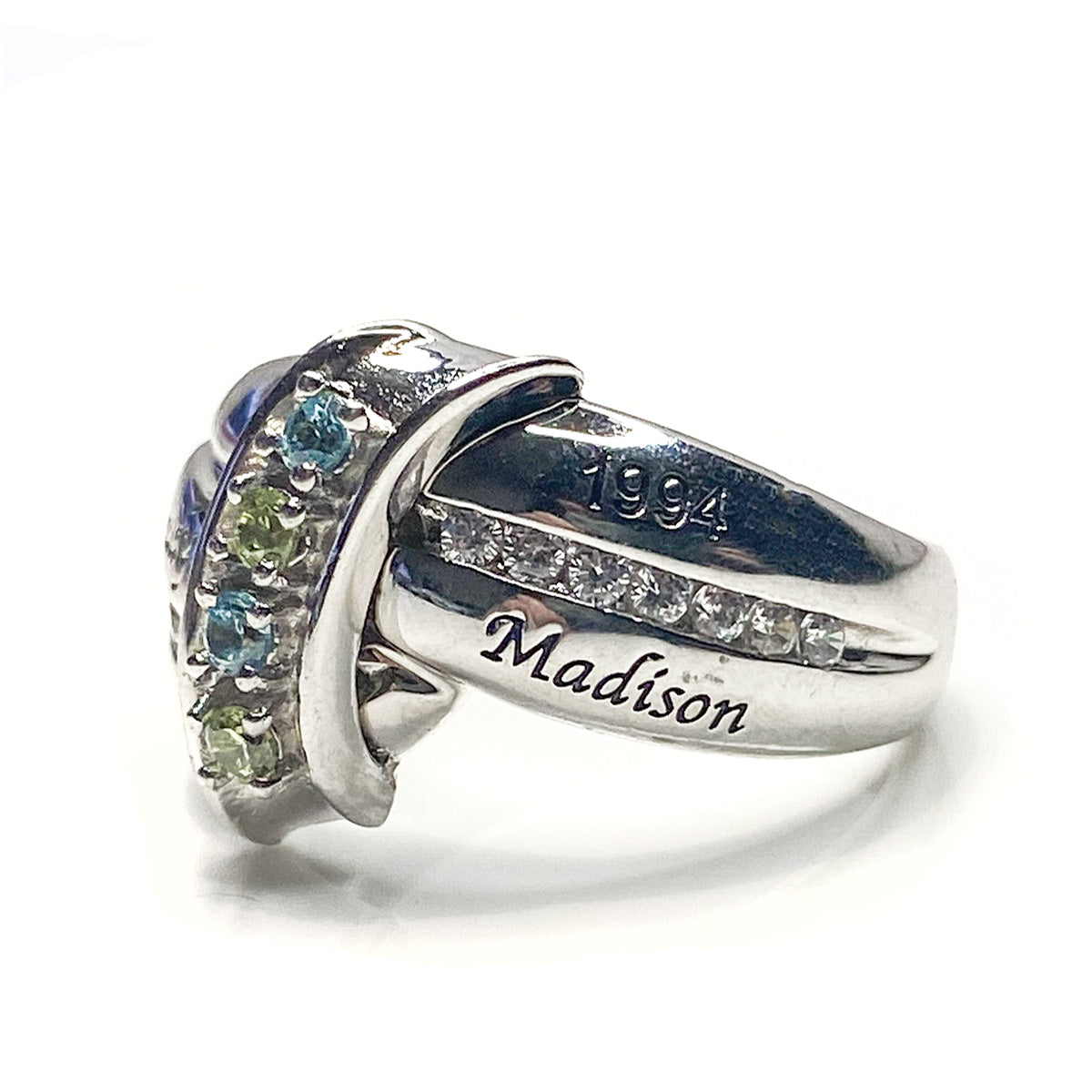 Great Lakes Boutique Engraved Silver Ring