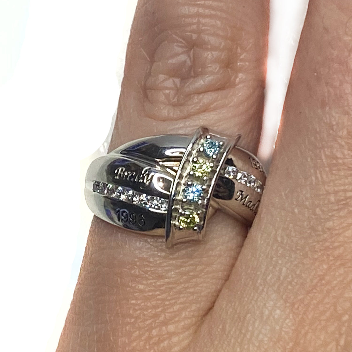 Great Lakes Boutique Engraved Silver Ring