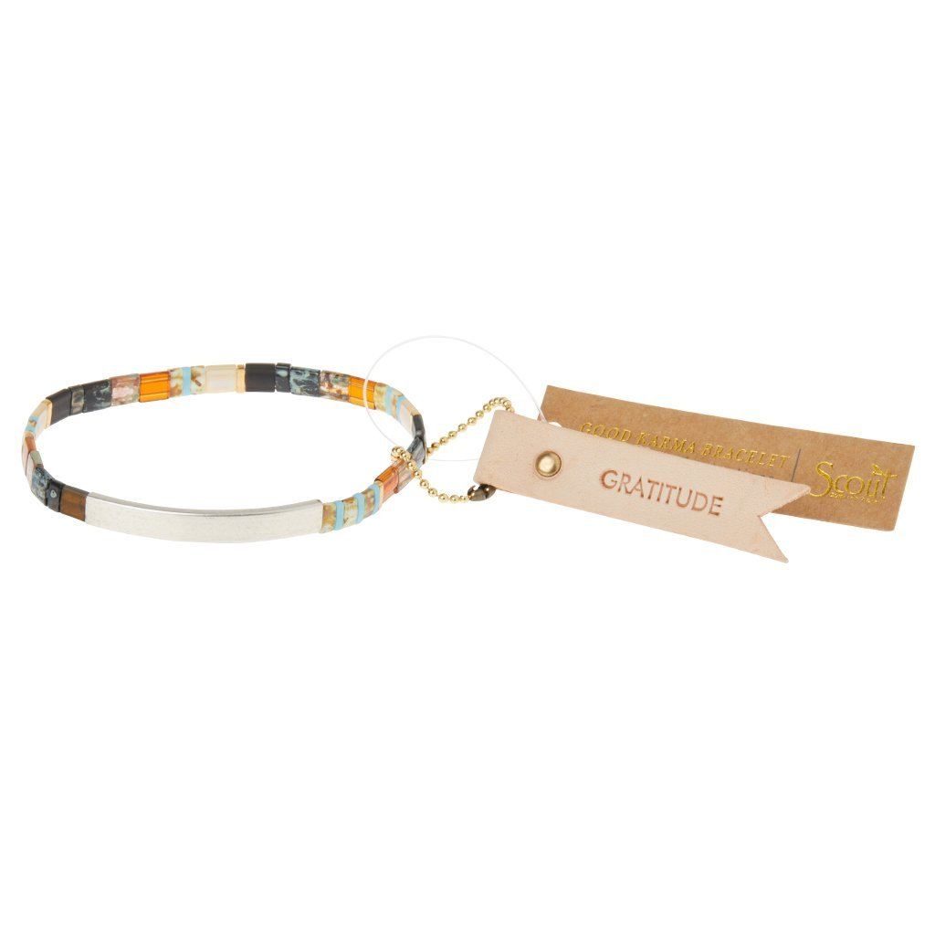 Scout Curated Wears Scout Curated Wears Good Karma Miyuki Bracelet | Gratitude - Earth Sky & Silver