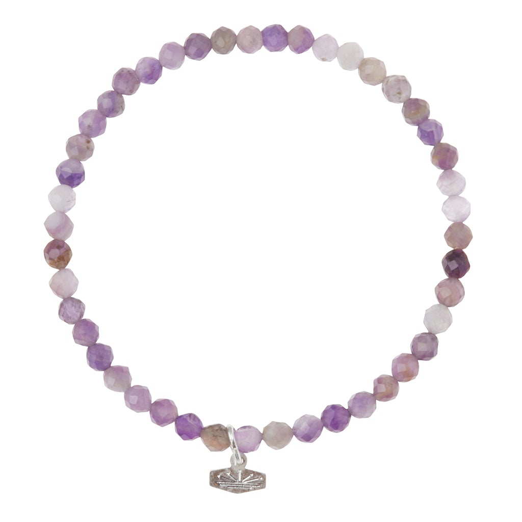 Scout Curated Wears Scout Curated Wears Mini Faceted Stone Stacking Bracelet Amethyst & Silver