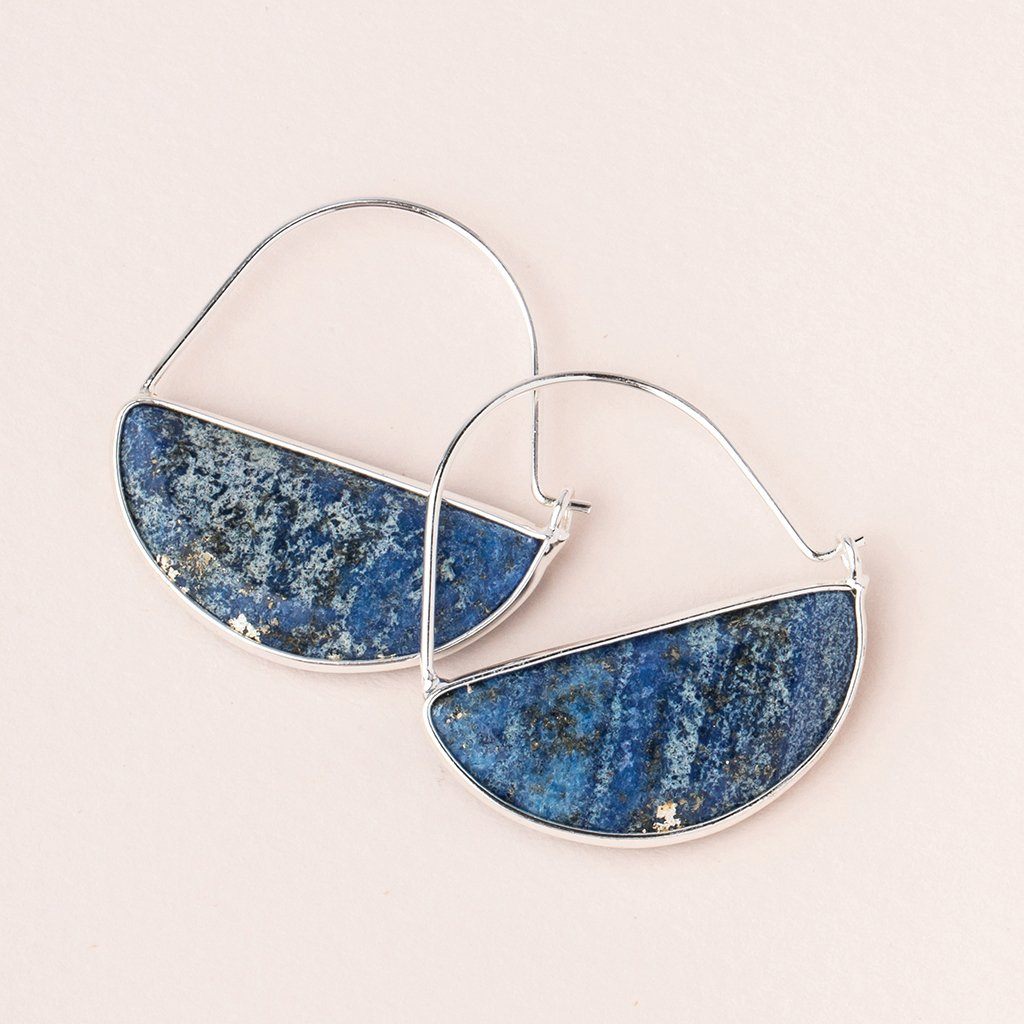 Scout Curated Wears Scout Stone Prism Hoop Lapis & Silver