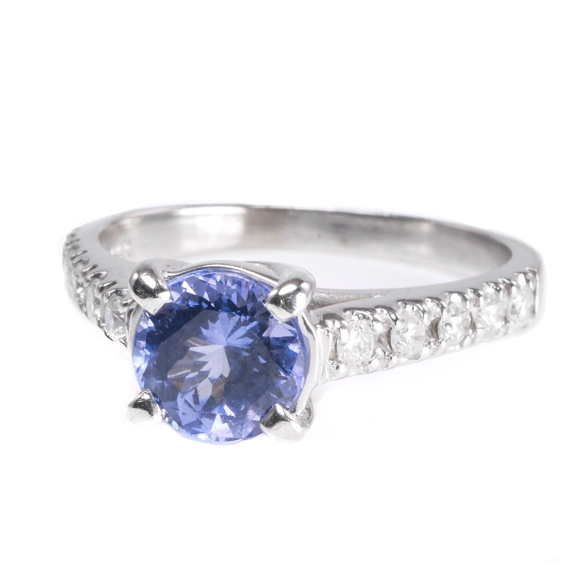 Great Lakes Boutique 14 k White Gold Tanzanite & Diamond Ring